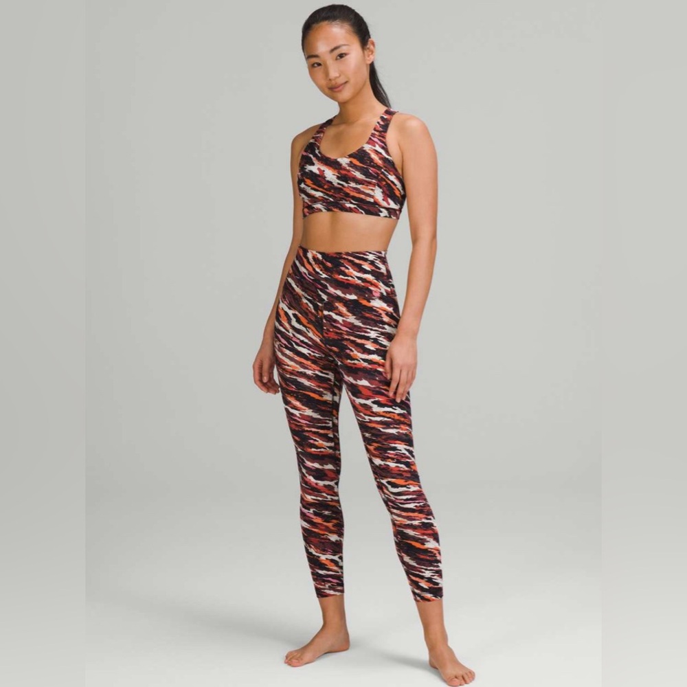 Rare Lululemon Lunar New Year Align Pant 25" Tiger Tide Smoky Red Multi